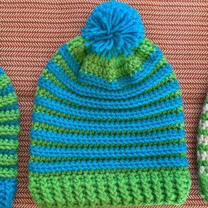 Crocheted Toddler Beanie with PomPom (For Ages 1-3)